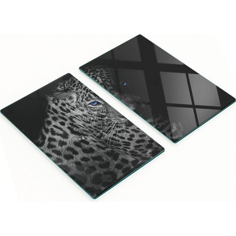 Dekorative Glas-Küchenschneidebretter mit Leopardenmuster, 2 x 30 x 52 cm (1/5)