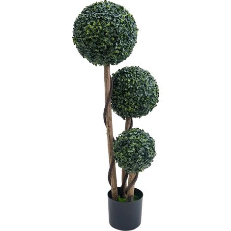Albero ornamentale a forma di scultura, pianta artificiale realistica, decorazione senza manutenzione, verde, 90 cm (1/2)