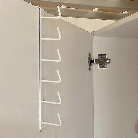 1 étagère de rangement pour dortoir, crochet de rangement multifonctionnel à rangées, sans traces, en fer, avec 6 crochets de suspension (1/5)