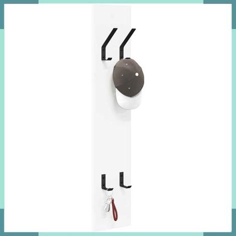 Porte-manteau mural - 874459 - Blanc - Bois d'ingénierie - 100 x 20 x 1,5 cm (1/5)