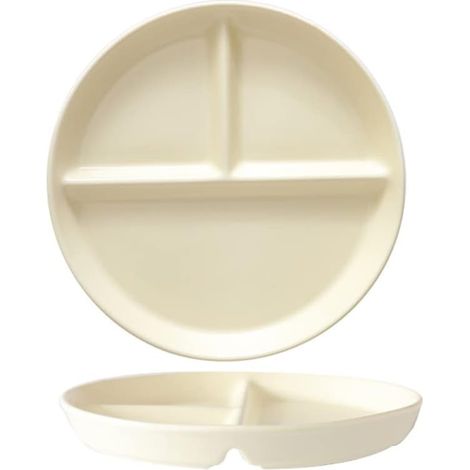 1 Assiette Compartimentée Porcelaine, 3 Sections Contrôle Portions, Lave-vaisselle Micro-ondes, Adulte Enfant Régime