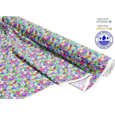 TESSUTI DECORATIVI PER ESTERNI OXFORD - Motivo triangoli colorati I DR163 (1/5)