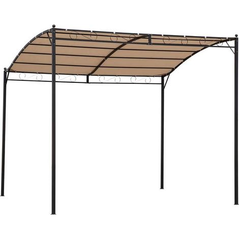 GAZEBO A PARETE 'HAVANA' mt 3 x 2,5 x h. 2,5 - telo ecru