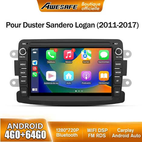 AWESAFE 4G Autoradio Android 13 pour Renault Dacia Duster Sandero Captur Logan 4Go+64Go 7 '' Écran GPS Carplay Android Auto (1/5)