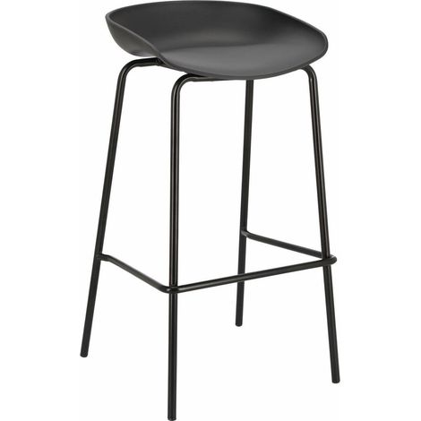 Taburete de bar Grego, negro, moderno, 75 cm (1/5)