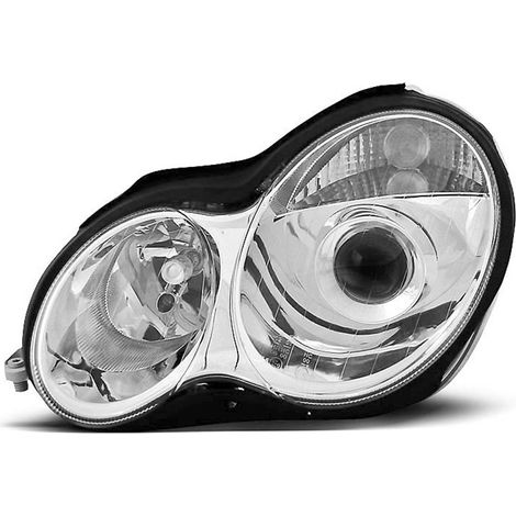 Paire de feux phares Mercedes W203 classe C 00-04 chrome-27361466 (1/2)