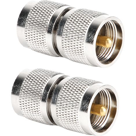 2 connecteurs PL259 mâle-mâle UHF, adaptateur RF coaxial, fiche coaxiale. (1/5)