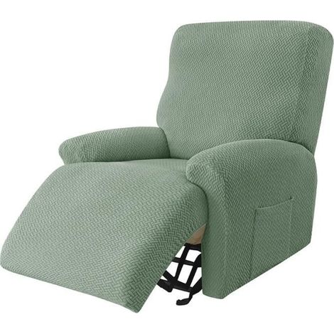 Fauteuil Relax Housse ,1 Pièce Jacquard Housse de Canapé Extensible Vert (1/4)