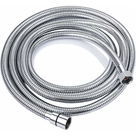 Flexible De Douche 3M En Acier Inoxydable Anti Torsion , Tuyau De Douche Raccord Standard G 1/2 Universel, Accessoires Salle De Bains Adaptable À Toutes Les Douchettes (1/5)