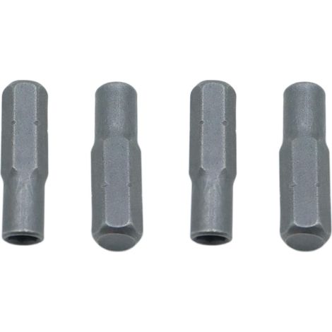 Lot de 4 adaptateurs magnétiques de 6,35 mm à 4 mm de long plaqué nickel pour visseuse à percussion et accessoires d'outils électriques (1/5)