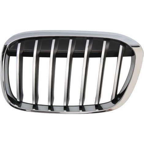 Grille de calandre avant gauche contour chromé/lames chromées modèle X-Line BMW X1 F48 phase 1 2015-2020