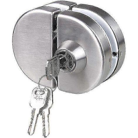 Serrure pour porte double vitrage en acier inoxydable 304, ouverture des deux côtés, crochets de porte sans cadre pour verre de 10 à 12 mm d'épaisseur - PJ BYN-AquaForge (1/5)