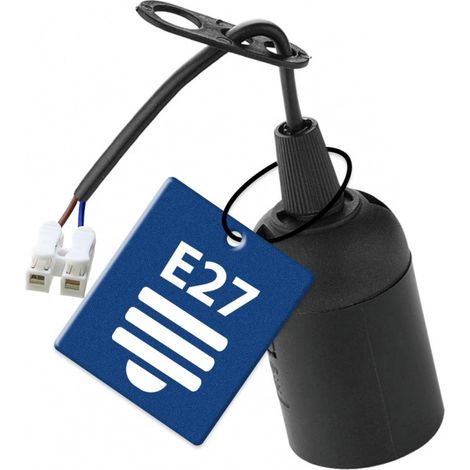 Douille E27 suspendue avec câble et bornier de connexion Noir - CORD HOROZ ELECTRIC (1/5)