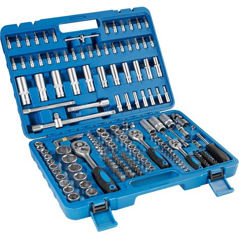Boîte à Outils avec 171 Pièces (Douilles + Cliquet) - bleu (1/5)
