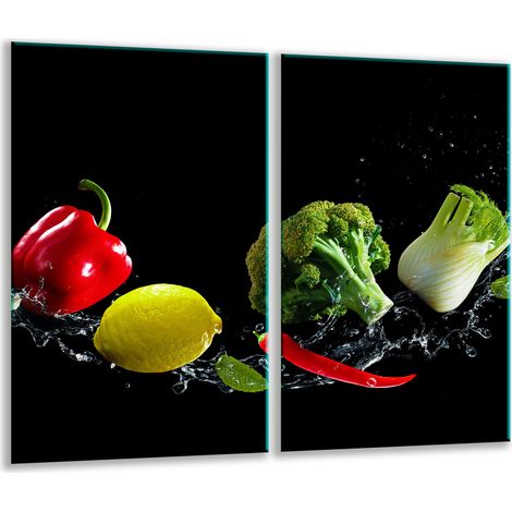 Tagliere in vetro 2x 30x52 nero (1/5)