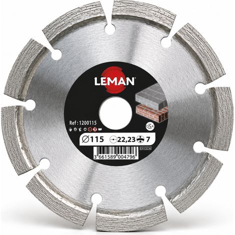 DISQUE DIAMANT SEGMENTS A DEJOINTER 115X22.23 HT 7 - 1200115 - LEMAN (1/5)