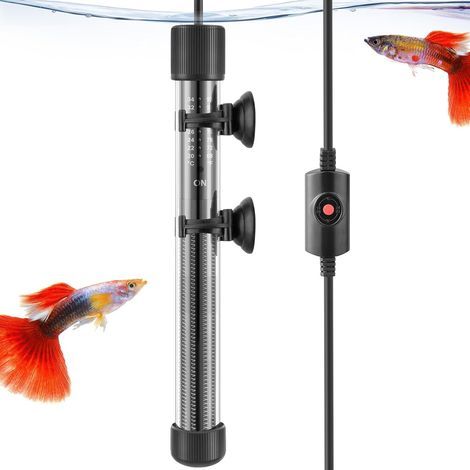 Calentador de acuario de vidrio grueso de 300 W, calentador de acuario con controlador externo, calentador de acuario con control termostático para agua salada/dulce de 150-300 L. (1/5)