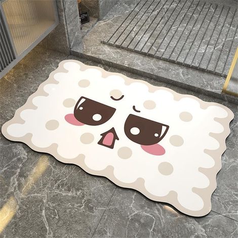 Tapis de bain en pierre de diatomite, séchage rapide, motifs animaux amusants, antidérapant, super absorbant, formes irrégulières et mignonnes. (1/5)