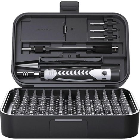 Schraubendreher Set 130in1 Präzisions Reparatur iPhone Schwarz (1/5)