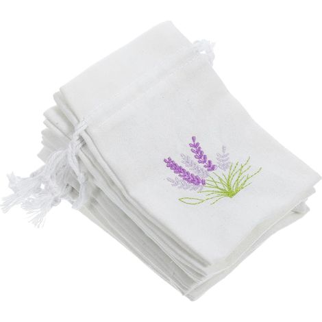 Sachets Vides Doux Toucher en Coton Cordon de Serrage Lot de 12 et Polyvalents pour Lavande pour Rangement Maison ou Voyage (1/5)