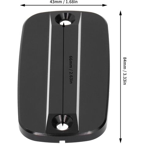Motorradmodifikation: Bremsflüssigkeitsbehälterdeckel vorne, universeller Bremspumpendeckel vorne, HONDA CRF1000L Rebel CMX 300/500 schwarz. (1/5)