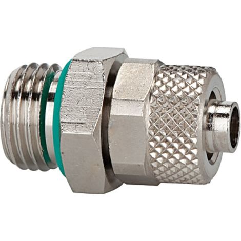 Riegler Gerade Einschraubverschraubung, FKM O-Ring, G1/4 a., Schlauch 8/6 (1/2)