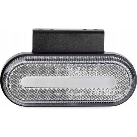 Faro di posizione a LED ovale bianco OM-01-W AMIO-02375 (1/5)