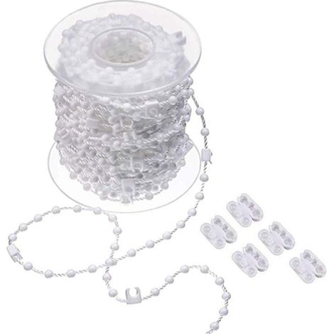 Chaîne inférieure de persienne verticale de 10 m avec 100 clips pour 3,5 pouces /
