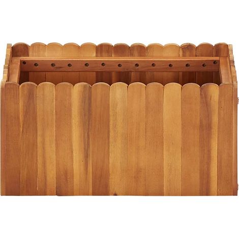 vidaXL Arriate de madera maciza de acacia 50x30x25 cm (1/2)