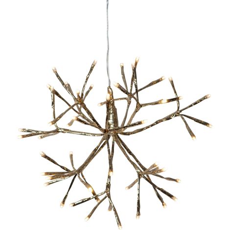 Décoration LED Noël extérieure, suspension dorée, guirlande lumineuse (1/3)