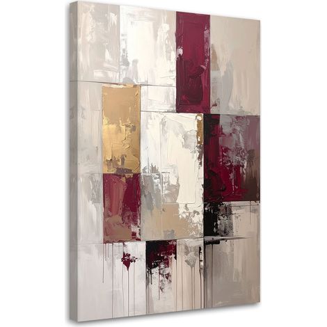 Leinwandbild Burgunder Beige Abstrakt 30x45 (1/5)