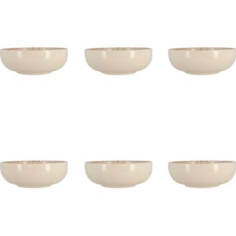 Lot de 6 coupelles 16cm en grès, AMBRE