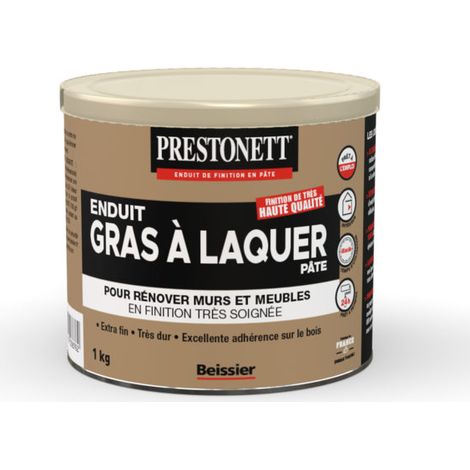 Prestonett – Enduit de rebouchage extra fin 1 kg – Excellente adhérence sur bois – Application facile et uniforme – Finition lisse et impeccable