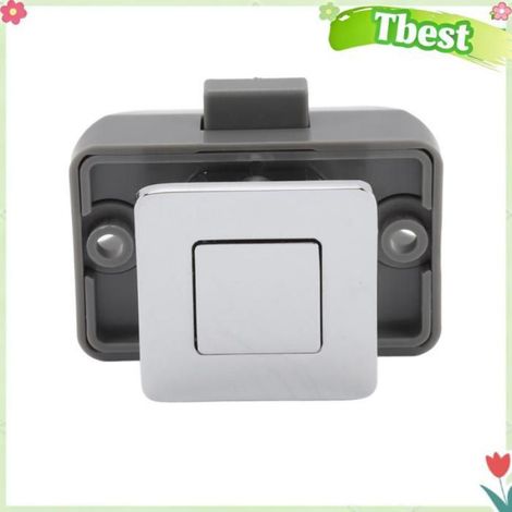 Tbest serrure à bouton-poussoir pour armoire de camping-car Tbest serrures d'armoire à pousser sans clé pour bricolage bloque (1/4)