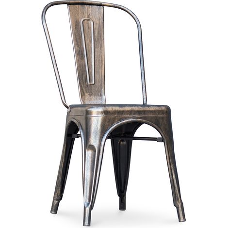 Dining Chair - Industrial Design - Steel - New Edition - Stylix Metallic bronze (1/5)
