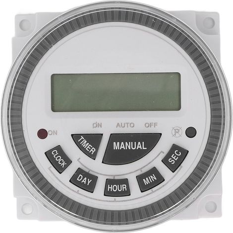 Minuterie numérique pour lumières LCD, contrôle de synchronisation de puissance, Programmable hebdomadaire 10A TM-619sH-2 (1/5)