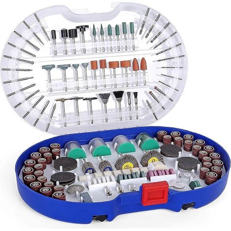 Set mit 276 universellen Zubehörteilen für Rotationswerkzeuge: Polieren, Bohren, Schleifen, Schnitzen und einfaches Schneiden.