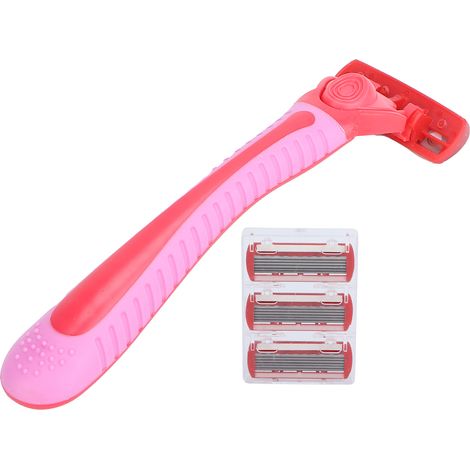 Rasoir Électrique Femme - Épilateur 3 Lames pour Jambes, Maillot et Aisselles - Rose (1/5)