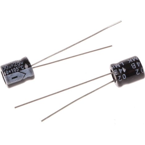Condensateur RS PRO 100µF, 25V c.c.