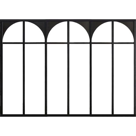 Verrière atelier art déco en aluminium thermolaqué noir 180 x 130 cm (L x H) – ARCADEA (1/4)