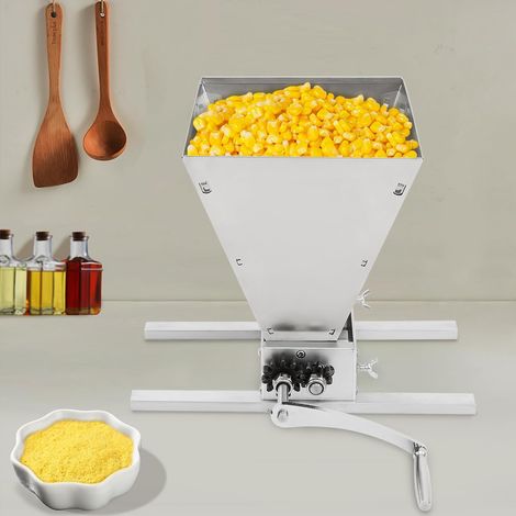4L Meuleuse à grains divers manuelle entre rouleaux distance réglable maïs, orge, blé grain Grinder 22 21cm (1/5)