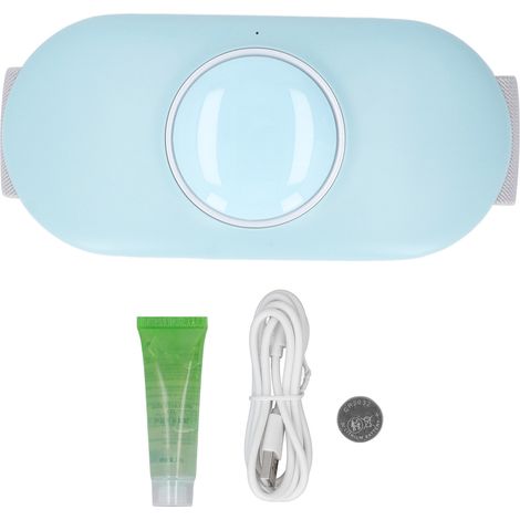 Lot de 1 ceinture chauffante portable sans fil pour massage abdominal, vert, réduction des douleurs lombaires (1/5)