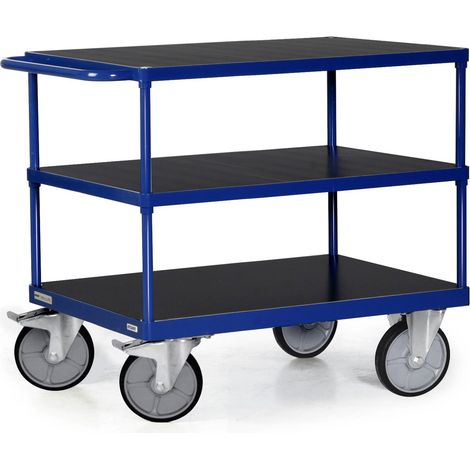 Bako Logistiksysteme Tischwagen F600 mit 3 Ladeflächen und Schiebegriff 600kg Tragkraft 1200x800mm