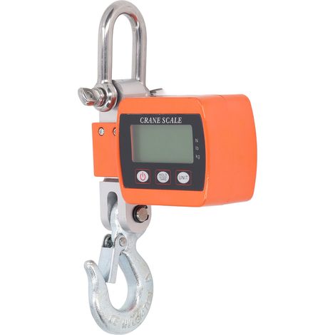 Balance électronique à crochet de suspension orange, affichage numérique LCD HD, capteur haute précision, capacité 500 kg (1102 lb). (1/5)