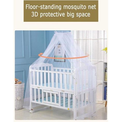 Moustiquaire - Polyester - Pour Lit Bébé Berceau Canopée - Ronde Respirante - 1 Pièce (1/4)
