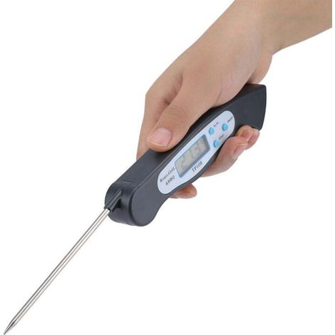 Thermomètre numérique portable et pliable pour aliments (°C/°F), thermomètre de cuisine, thermomètre de pique-nique, thermomètre de cuisson-AquaForge (1/3)