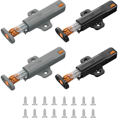 Lot de 4 Loquets Push to Open, ouvre porte d'armoire Heavy Duty 25N Push to Open Serrure de cabine avec mécanisme à ressort Pour Armoires Meubles (1/5)