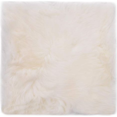 Maison Exclusive - Coussins de chaise lot de 2 Blanc Peau de mouton véritable