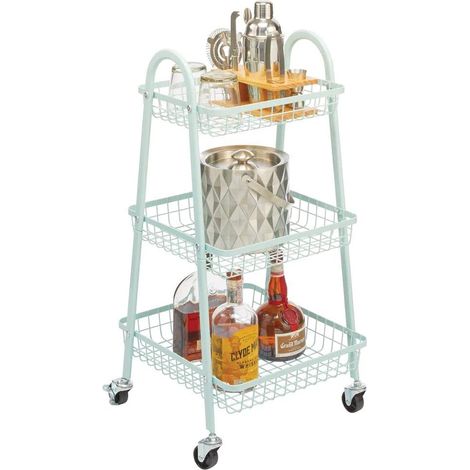 Carrello Multiuso 3ripiani portaoggetti salvaspazio 4ruote girevoli cucina bagno (1/5)