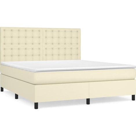 Maison Exclusive - Boxspringbett mit Matratze Creme 180x200 cm Ku